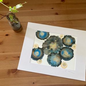 New Original Signed Artwork Alcohol Ink on Paper